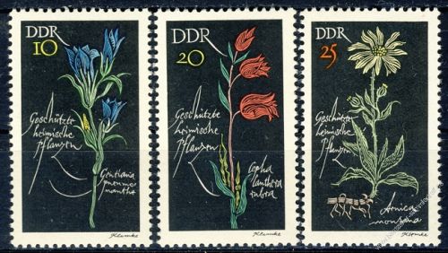 DDR 1966 Mi-Nr. 1242-1244 ** Geschtzte heimische Pflanzen