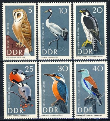 DDR 1967 Mi-Nr. 1272-1277 ** Geschtzte Vgel