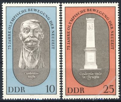 DDR 1969 Mi-Nr. 1489-1490 ** 75 Jahre olympische Bewegung der Neuzeit