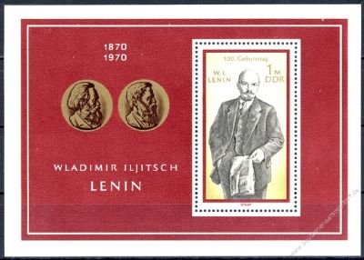 DDR 1970 Mi-Nr. 1562 (Block 31) ** 100. Geburtstag von Wladimir Iljitsch Lenin