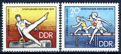 DDR 1970 Mi-Nr. 1594-1595 ** Kinder- und Jugendspartakiade