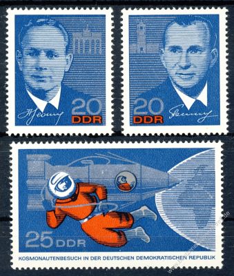 DDR 1965 Mi-Nr. 1138-1140 ** Besuch sowjetischer Kosmonauten