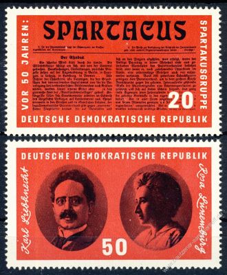 DDR 1966 Mi-Nr. 1154-1155 ** Spartakusgruppe