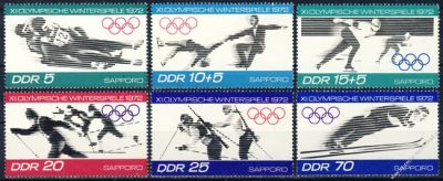 DDR 1971 Mi-Nr. 1725-1730 ** Olympische Winterspiele 1972