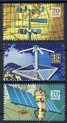 DDR 1972 Mi-Nr. 1745-1747 ** 100 Jahre Meteorologen-Versammlungen