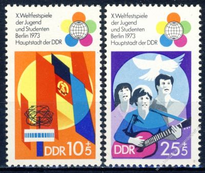 DDR 1973 Mi-Nr. 1829-1830 ** Weltfestspiele der Jugend und Studenten