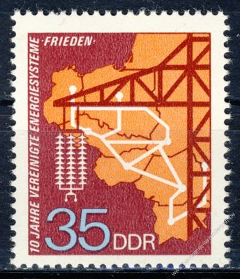 DDR 1973 Mi-Nr. 1871 ** 10 Jahre vereinigte Energiesysteme 