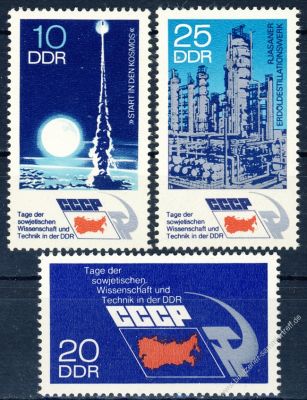 DDR 1973 Mi-Nr. 1887-1889 ** Tage der sowjetischen Wissenschaft und Technik in der DDR