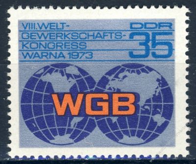 DDR 1973 Mi-Nr. 1885 ** Weltgewerkschaftskongress Warna