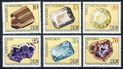 DDR 1974 Mi-Nr. 2006-2011 ** Minerale aus den Sammlungen der Bergakademie Freiberg