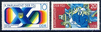 DDR 1976 Mi-Nr. 2133-2134 ** Parlament der Freien Deutschen Jugend