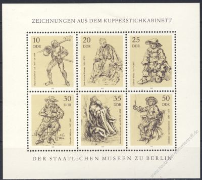 DDR 1978 Mi-Nr. 2347-2352 (Klb) ** Kupferstichkabinett der Staatlichen Museen Berlin