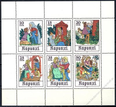 DDR 1978 Mi-Nr. 2382-2387 (Klb) ** Rapunzel