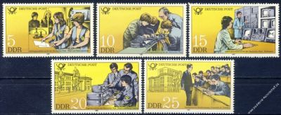 DDR 1981 Mi-Nr. 2583-2587 ** Bildungseinrichtungen der Deutschen Post