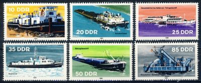 DDR 1981 Mi-Nr. 2651-2656 ** Binnenschiffe