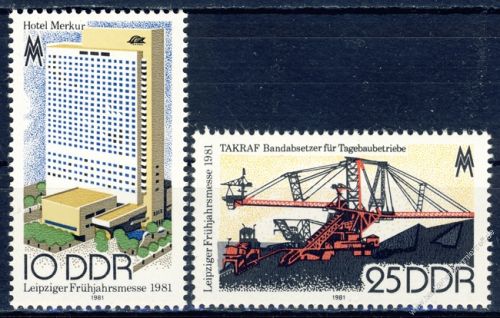 DDR 1981 Mi-Nr. 2593-2594 ** Leipziger Frhjahrsmesse