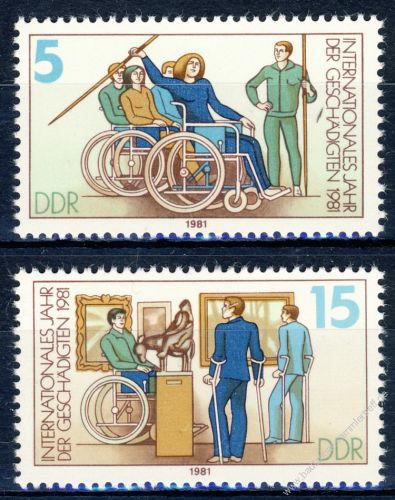 DDR 1981 Mi-Nr. 2621-2622 ** Internationales Jahr der Behinderten