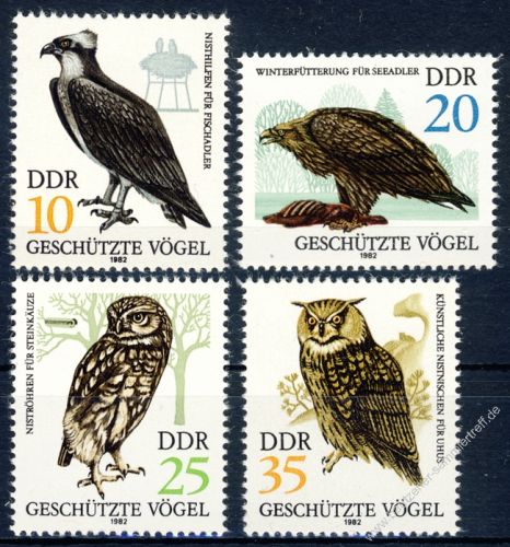 DDR 1982 Mi-Nr. 2702-2705 ** Geschtzte Greifvgel