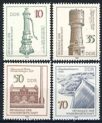 DDR 1986 Mi-Nr. 2993-2996 ** Denkmale der Wasserwirtschaft