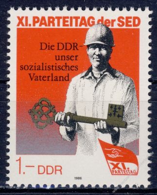 DDR 1986 Mi-Nr. 3013 ** Parteitag der Sozialistischen Einheitspartei Deutschlands