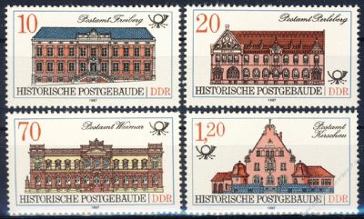 DDR 1987 Mi-Nr. 3067-3070 ** Historische Postgebude