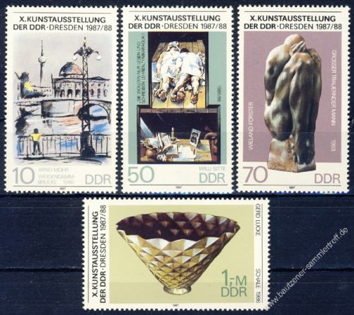 DDR 1987 Mi-Nr. 3124-3127 ** Kunstausstellung der DDR