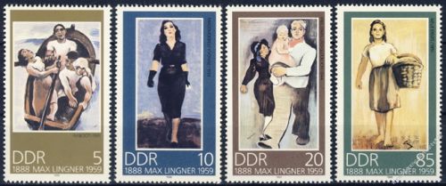 DDR 1988 Mi-Nr. 3209-3212 ** 100. Geburtstag von Max Lingner