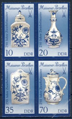 DDR 1989 Mi-Nr. 3241II-3244II (ZD) ** Meiner Porzellan