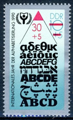 DDR 1990 Mi-Nr. 3353 ** Internationales Jahr der Alphabetisierung