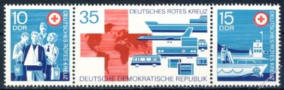 DDR 1972 Mi-Nr. 1789-1791 (ZD) ** Deutsches Rotes Kreuz der DDR