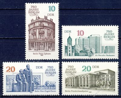 DDR 1987 Mi-Nr. 3075-3078 ** 750 Jahre Berlin