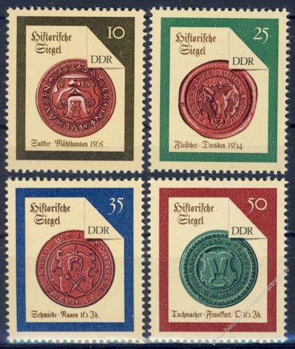 DDR 1988 Mi-Nr. 3156-3159 ** Historische Siegel