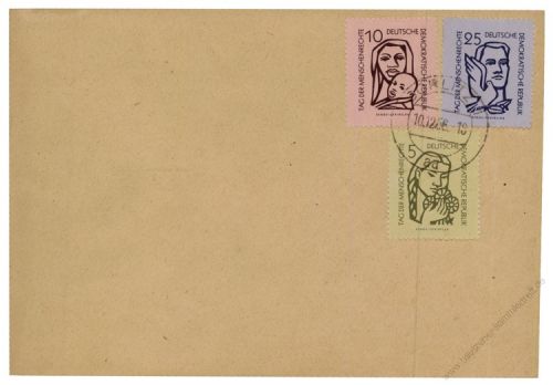 DDR 1956 FDC Mi-Nr. 548-550 ESt. Tag der Menschenrechte