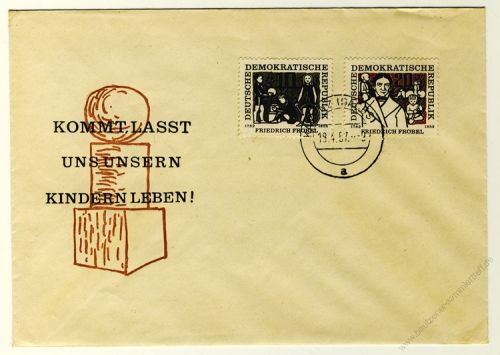 DDR 1957 FDC Mi-Nr. 564-565 ESt. 175. Geburtstag von Friedrich Frbel