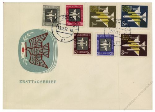 DDR 1957 FDC Mi-Nr. 609-615 ESt. Flugpostmarken