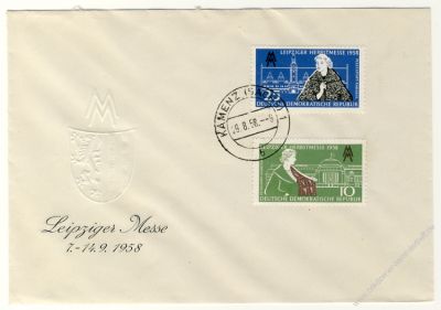 DDR 1958 FDC Mi-Nr. 649-650 ESt. Leipziger Herbstmesse