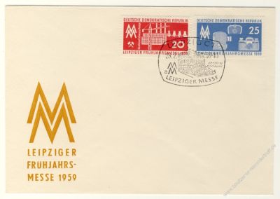 DDR 1959 FDC Mi-Nr. 678-679 SSt. Leipziger Frhjahrsmesse