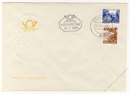 DDR 1961 FDC Mi-Nr. 815-816 ESt. Landschaften und historische Bauten