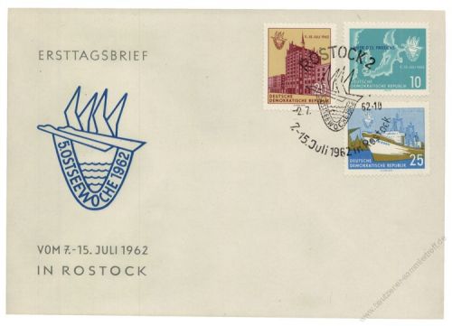 DDR 1962 FDC Mi-Nr. 898-900 SSt. Ostseewoche