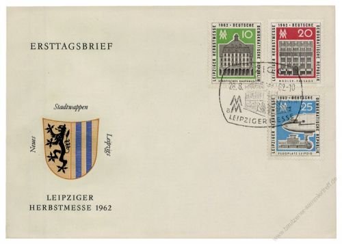 DDR 1962 FDC Mi-Nr. 913-915 SSt. Leipziger Herbstmesse