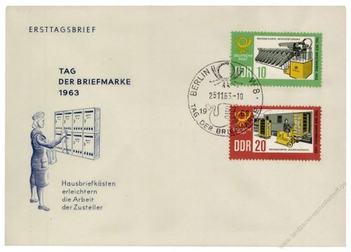 DDR 1963 FDC Mi-Nr. 998-999 SSt. Tag der Briefmarke