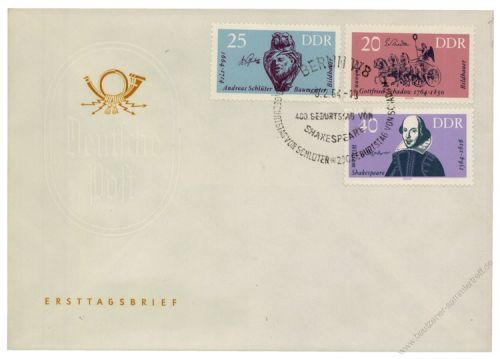 DDR 1964 FDC Mi-Nr. 1009-1011 SSt. Berhmte Knstler