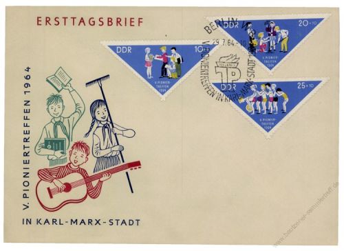 DDR 1964 FDC Mi-Nr. 1045-1047 SSt. Pioniertreffen