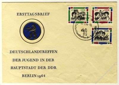 DDR 1964 FDC Mi-Nr. 1022-1024 SSt. Deutschlandtreffen der Jugend