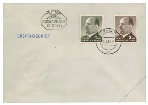 DDR 1965 FDC Mi-Nr. 1087-1088 ESt. Staatsratsvorsitzender Walter Ulbricht