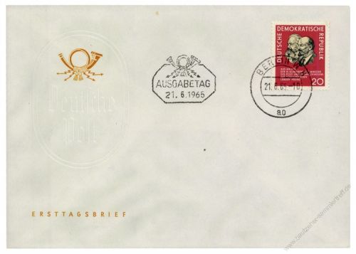 DDR 1965 FDC Mi-Nr. 1120 ESt. Konferenz der Minister des Post- und Fernmeldewesens der sozialistischen Lnder