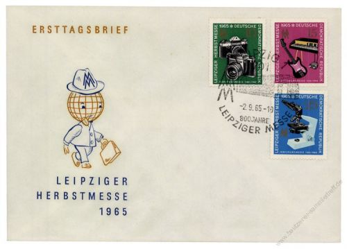 DDR 1965 FDC Mi-Nr. 1130-1132 SSt. Leipziger Herbstmesse
