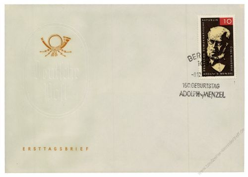 DDR 1965 FDC Mi-Nr. 1146 SSt. 150. Geburtstag von Adolph von Menzel