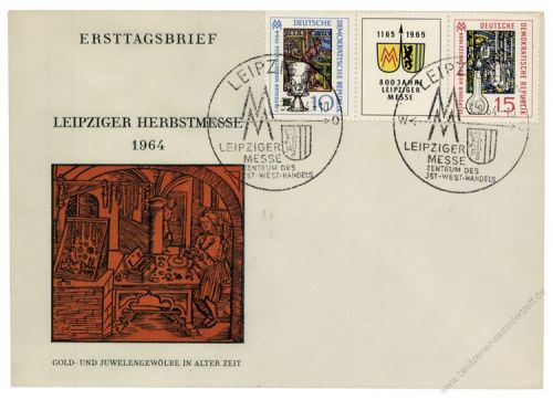 DDR 1964 FDC Mi-Nr. 1052-1053 (ZD) SSt. Leipziger Herbstmesse