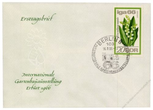 DDR 1966 FDC Mi-Nr. 1189-1192 SSt. Internationale Gartenbau-Ausstellung (IGA) Erfurt